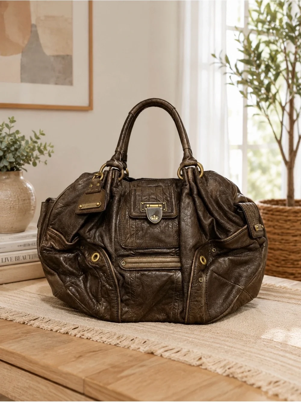 Juicy Couture dark green shoulder bag